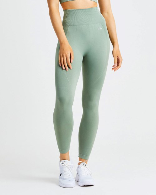 AYBL Balance V2 Seamless Leggings Olivgröna Gröna | 9268-GZPLK