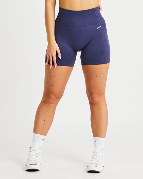 AYBL Balance V2 Seamless Shorts Marinblå Blå | 5068-LZRIK