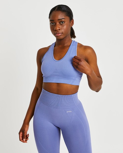 AYBL Balance V2 Seamless Sports Bra Blå | 9851-ELRZH