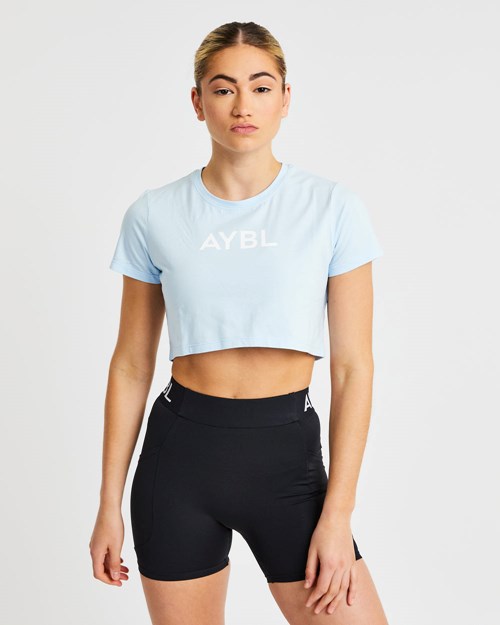 AYBL Crop T Shirt Blå | 0162-DELIX