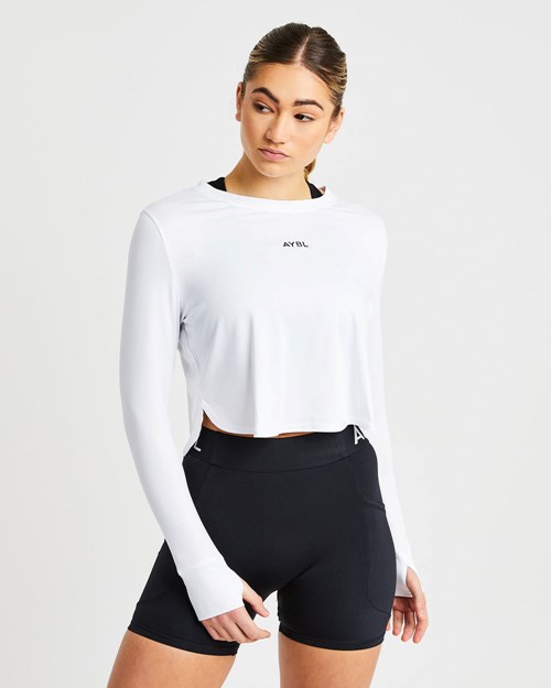 AYBL Define Long Sleeve Crop T Vita | 0751-SATFQ