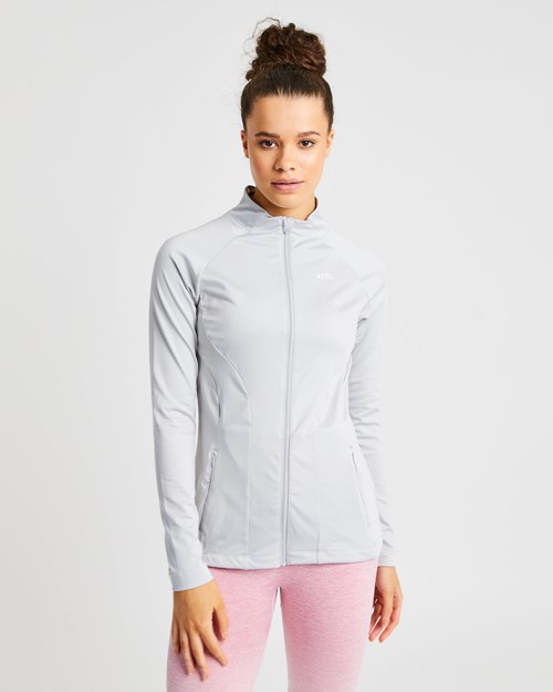 AYBL Effortless Zip Jacket Ljusgrå | 3864-PYWIK