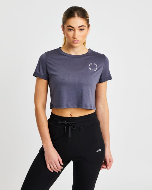 AYBL Element Crop Top Charcoal | 2187-QCMWN