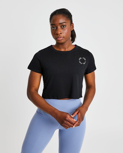 AYBL Element Crop Top Svarta | 1539-QXNEG