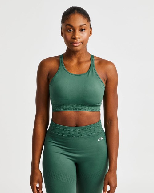 AYBL Elevate Seamless Sports Bra Gröna | 3724-FQAZO