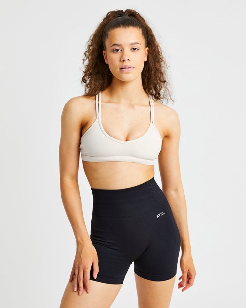 AYBL Essential Snörade Sports Bra Beige | 8045-KLDYP