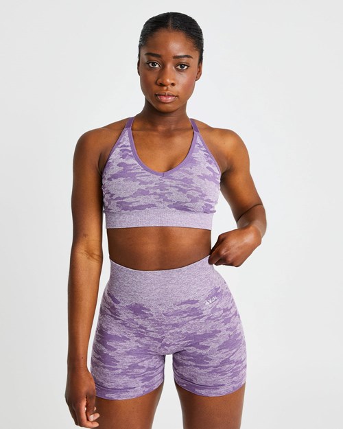 AYBL Evolve Camo Seamless Sports Bra Plum | 2416-RGCPU