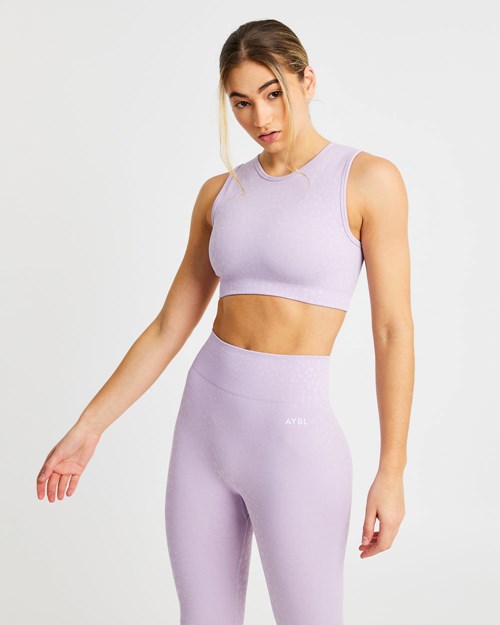 AYBL Evolve Speckle Seamless Crop Vest Lilac | 0748-XIMTR