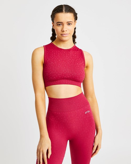 AYBL Evolve Speckle Seamless Crop Vest Raspberry | 9314-HIXBE