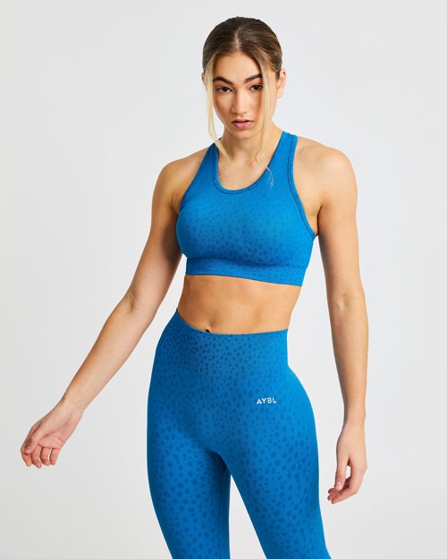 AYBL Evolve Speckle Seamless Sports Bra Blå | 2413-UTRYH