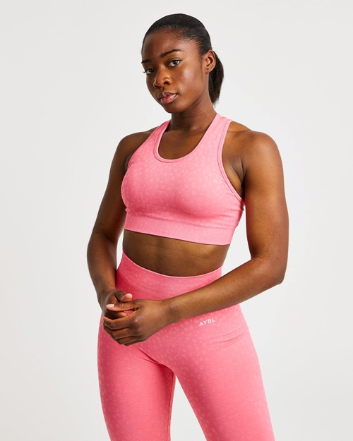 AYBL Evolve Speckle Seamless Sports Bra Korall Rosa | 5689-DUYHB