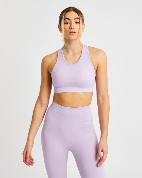 AYBL Evolve Speckle Seamless Sports Bra Lilac | 9867-ARJQT