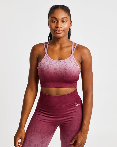 AYBL Flare Seamless Sports Bra Plum | 4526-AKUHN