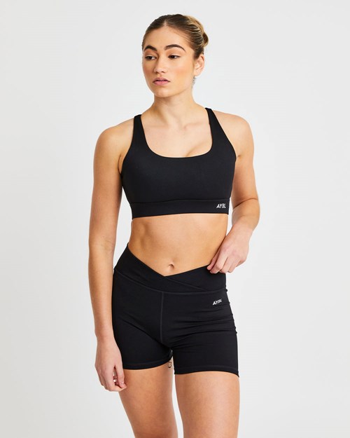 AYBL Flow Sports Bra Svarta | 9541-HEGFN