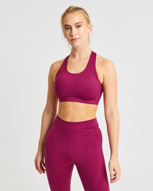 AYBL Fusion Sports Bra Berry Wine | 4927-XGTCQ