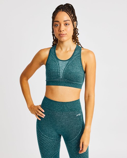 AYBL Impact Seamless Sports Bra Gröna | 7145-IEGQK