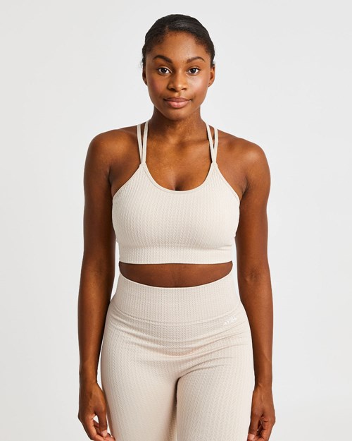 AYBL Luxe Seamless Sports Bra Sand | 4028-WZESK