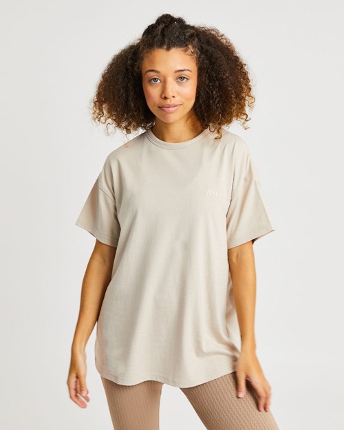 AYBL Luxe T Shirt Sand | 4062-UCBTD