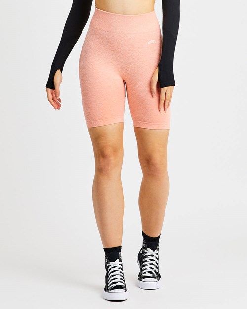 AYBL Motion Seamless Cycling Shorts Peach Marl | 6571-KFUOS