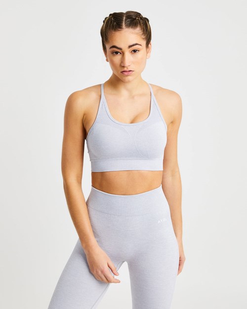 AYBL Motion Seamless Sports Bra Ljusgrå | 7381-YRQEU