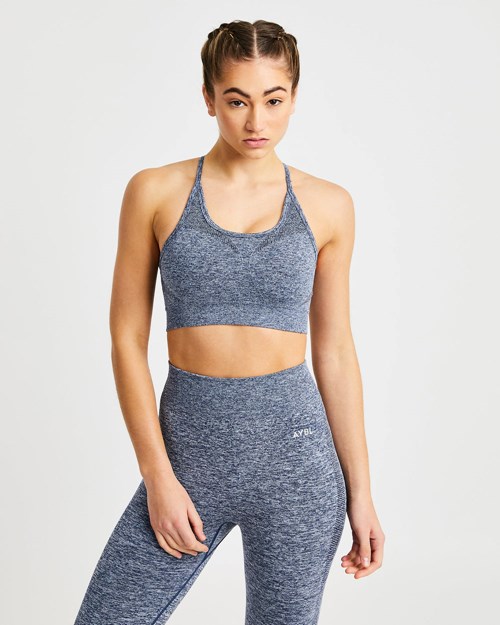 AYBL Motion Seamless Sports Bra Marinblå | 0396-MHKVT