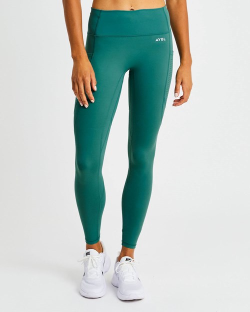 AYBL Pace Leggings Mörkgröna | 9760-NLXZR