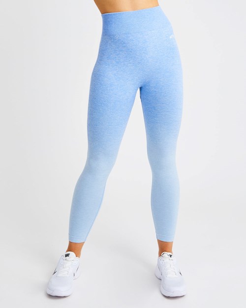 AYBL Pulse Ombré Seamless Leggings Blå | 1365-NHZPS