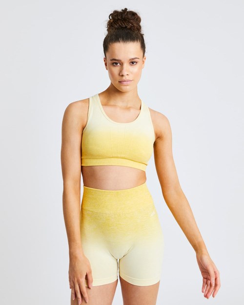 AYBL Pulse Ombré Seamless Sports Bra Gula | 3928-VDFZK