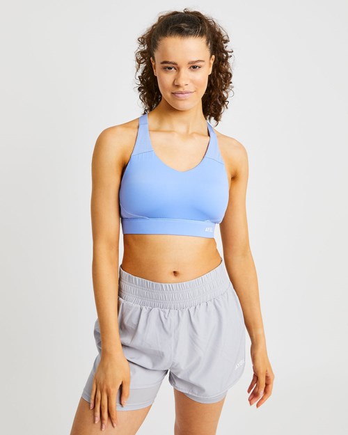 AYBL Sportive Open Back Sports Bra Blå | 5631-QBRXS