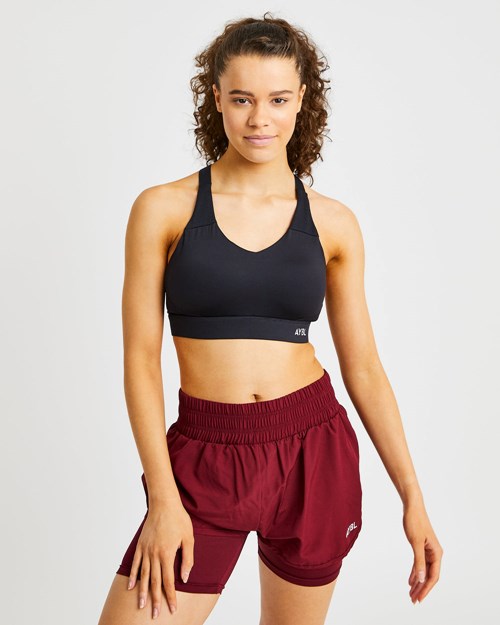 AYBL Sportive Open Back Sports Bra Svarta | 9016-RJIZE