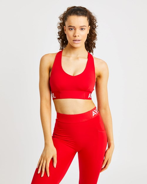 AYBL Tränings Sports Bra Röda | 3910-HCJTF