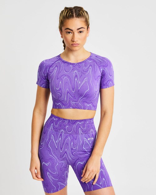 AYBL Velocity Seamless Crop Top Lila | 1835-VAUEZ