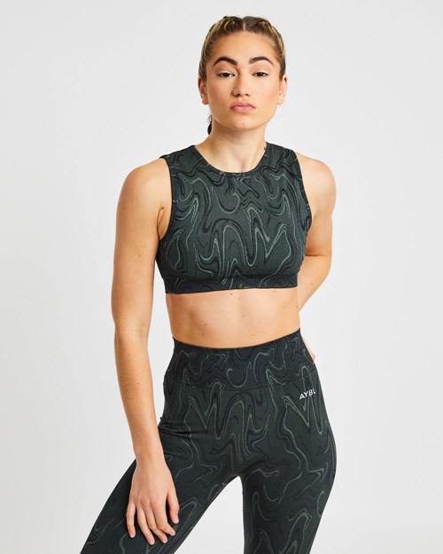 AYBL Velocity Seamless Crop Vest Svarta | 3478-LNZKV