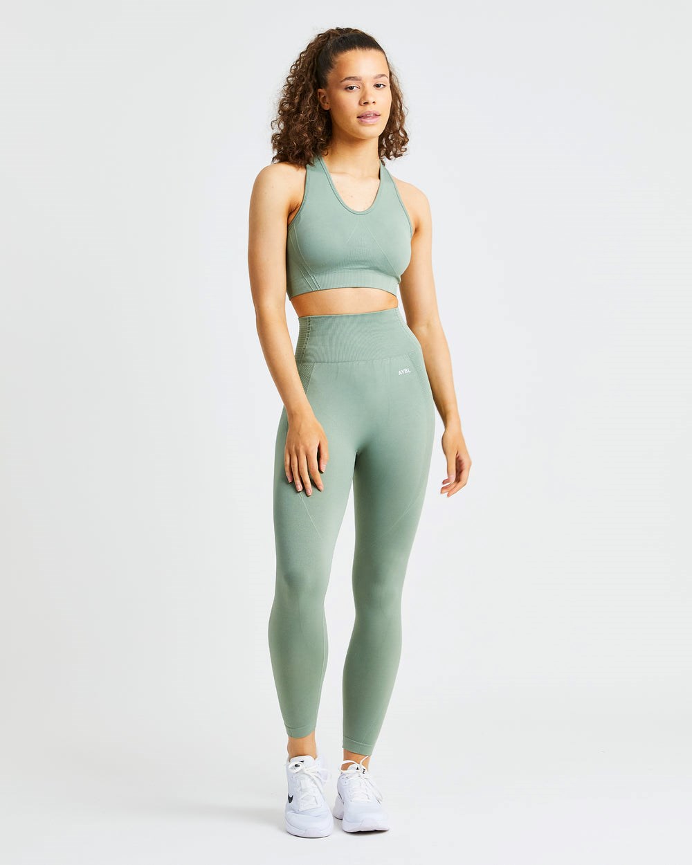 AYBL Balance V2 Seamless Leggings Olivgröna Gröna | 9268-GZPLK