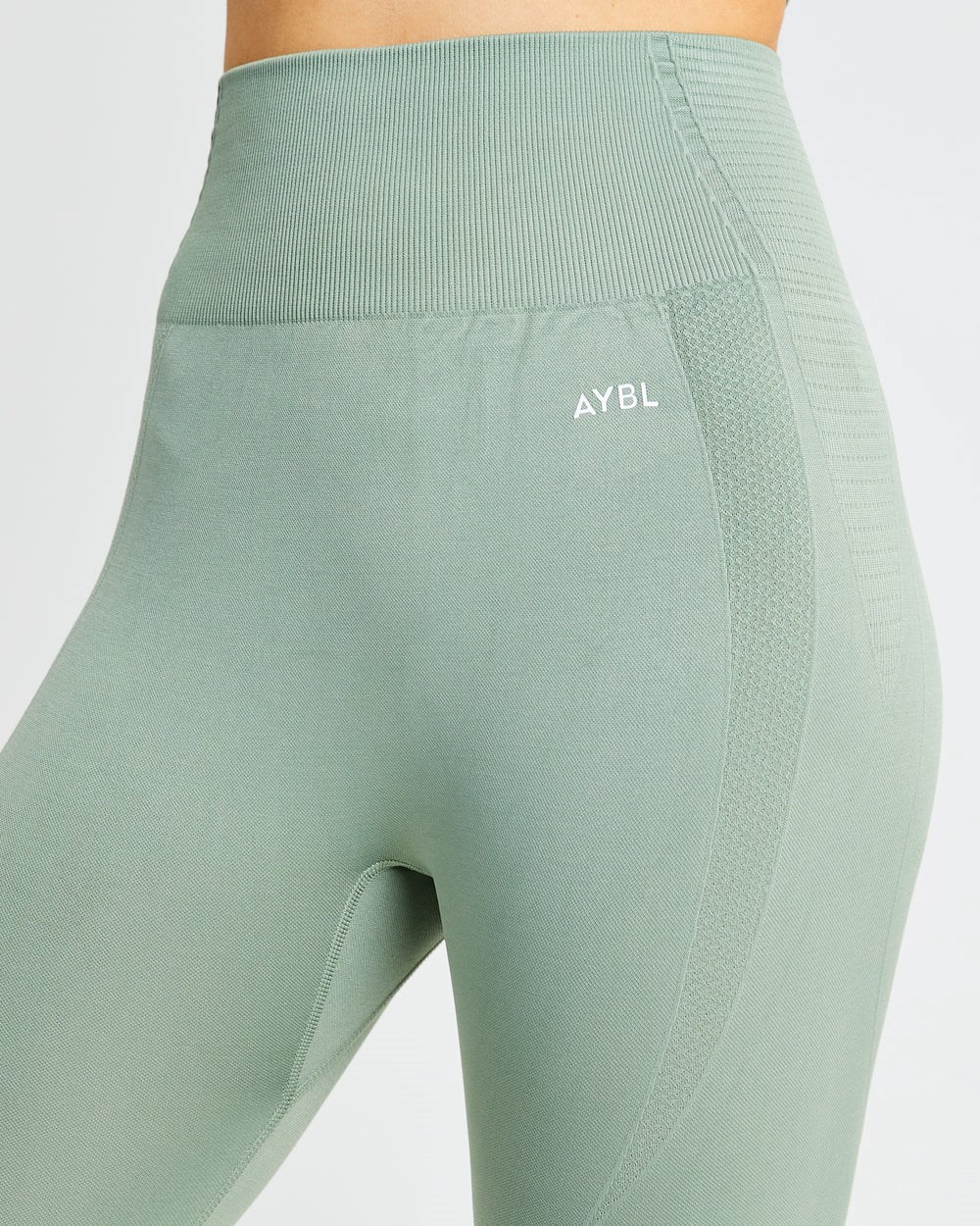 AYBL Balance V2 Seamless Leggings Olivgröna Gröna | 9268-GZPLK