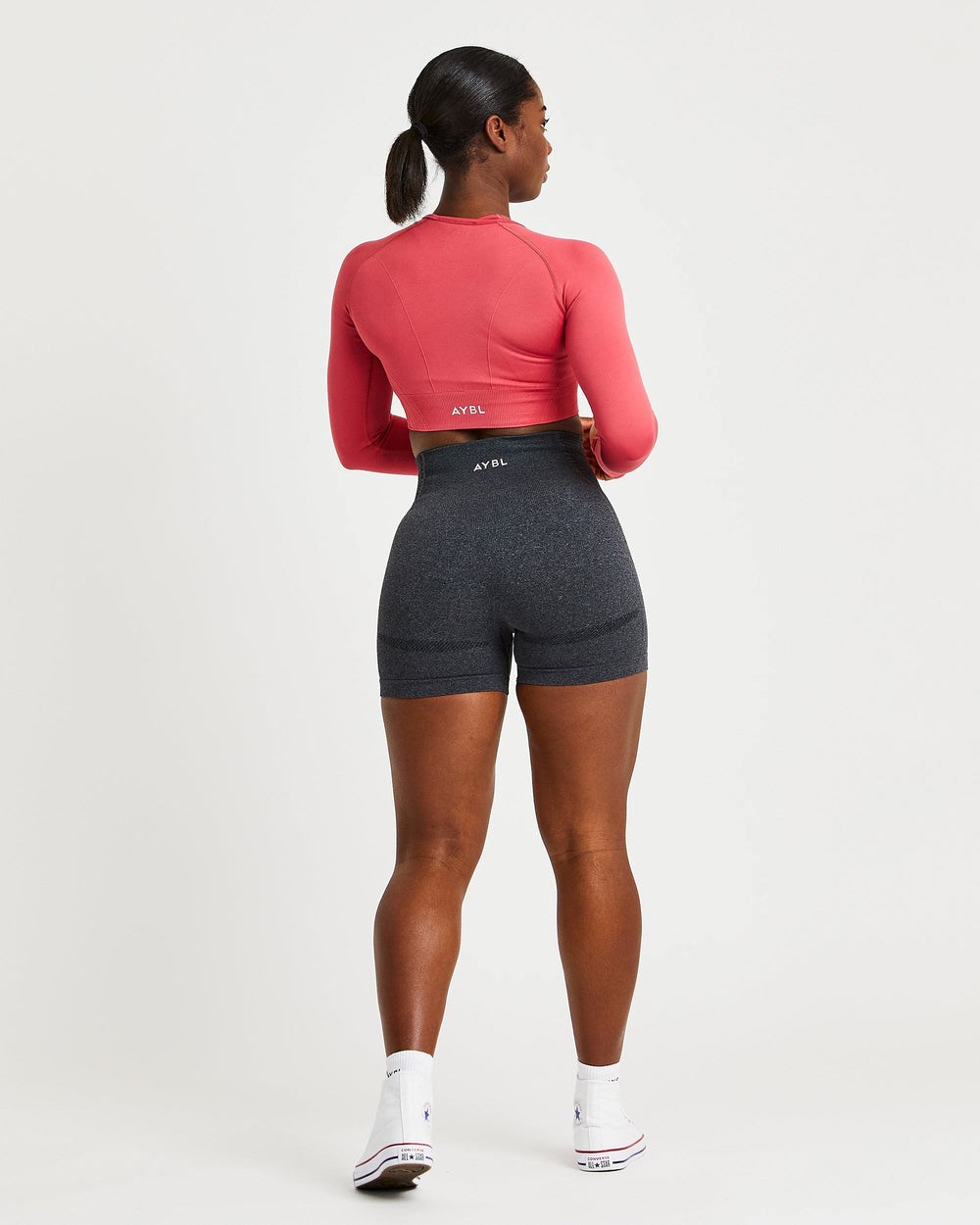 AYBL Balance V2 Seamless Long Sleeve Crop Top Rosa | 3716-EZYPT