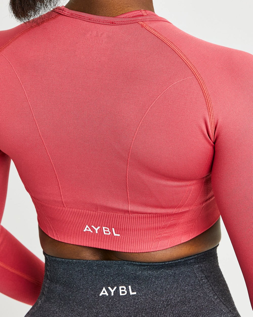 AYBL Balance V2 Seamless Long Sleeve Crop Top Rosa | 3716-EZYPT