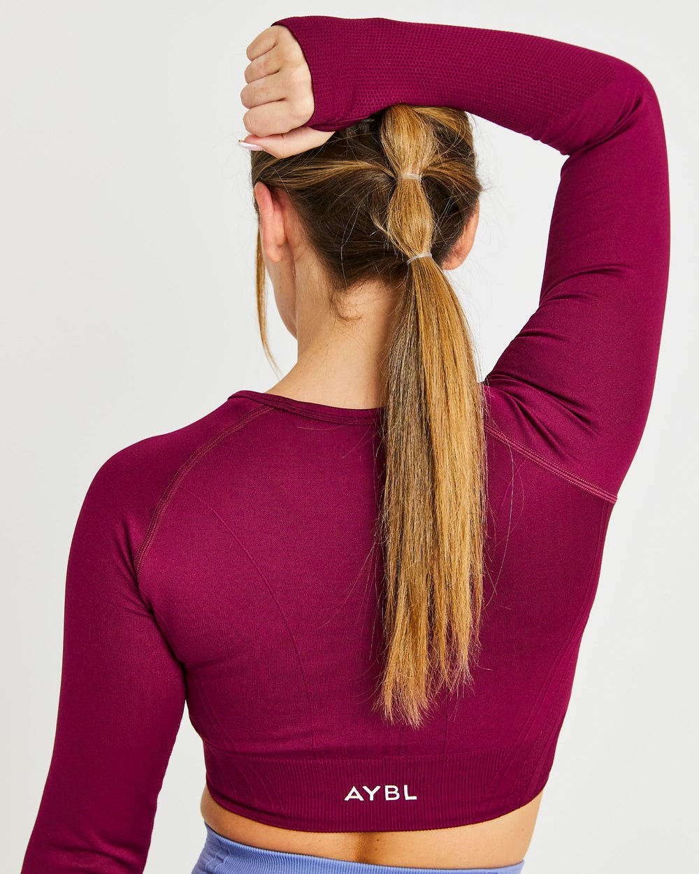 AYBL Balance V2 Seamless Long Sleeve Crop Top Lila | 7609-GUONL