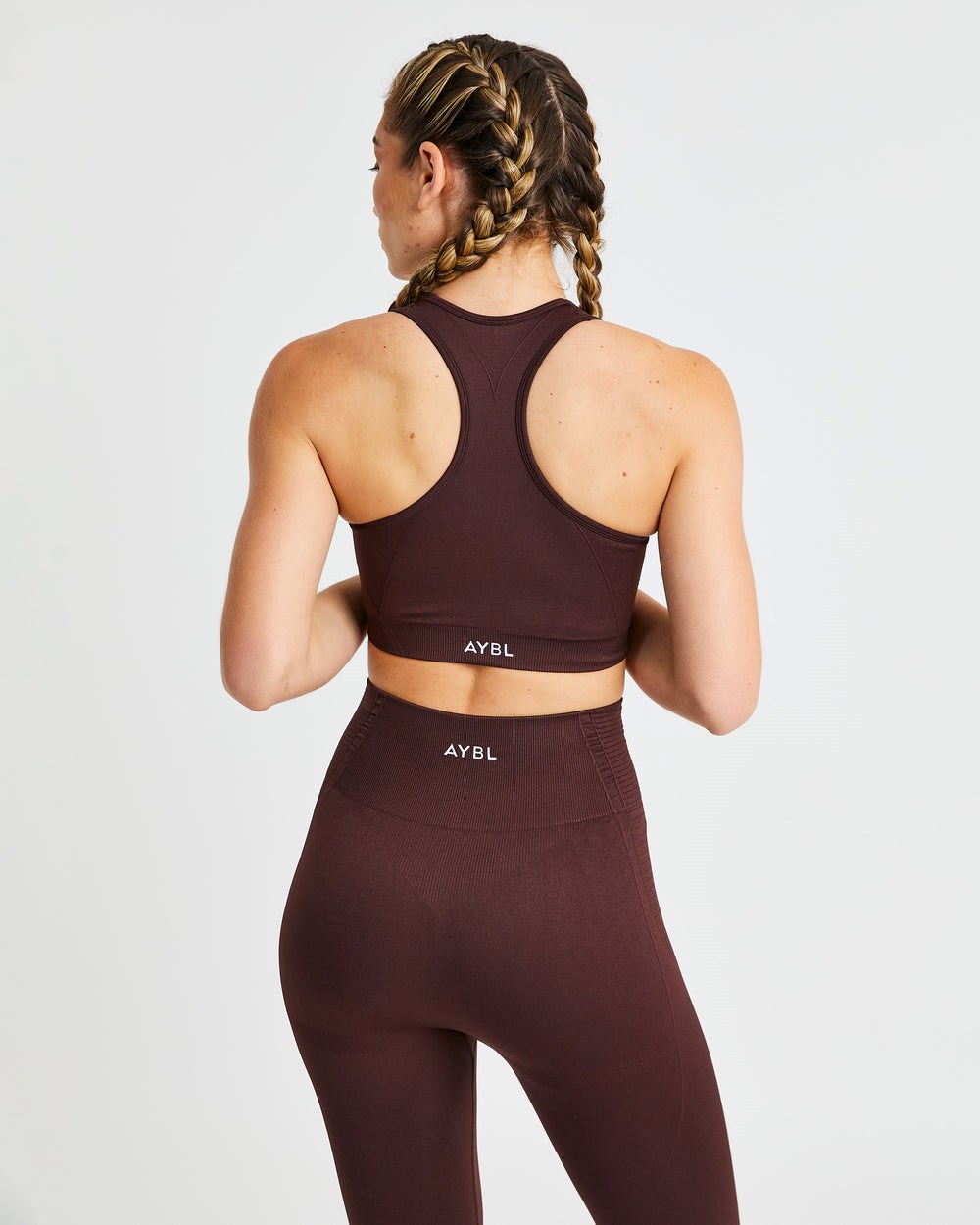 AYBL Balance V2 Seamless Sports Bra Choklad Bruna | 7091-ZVPEQ