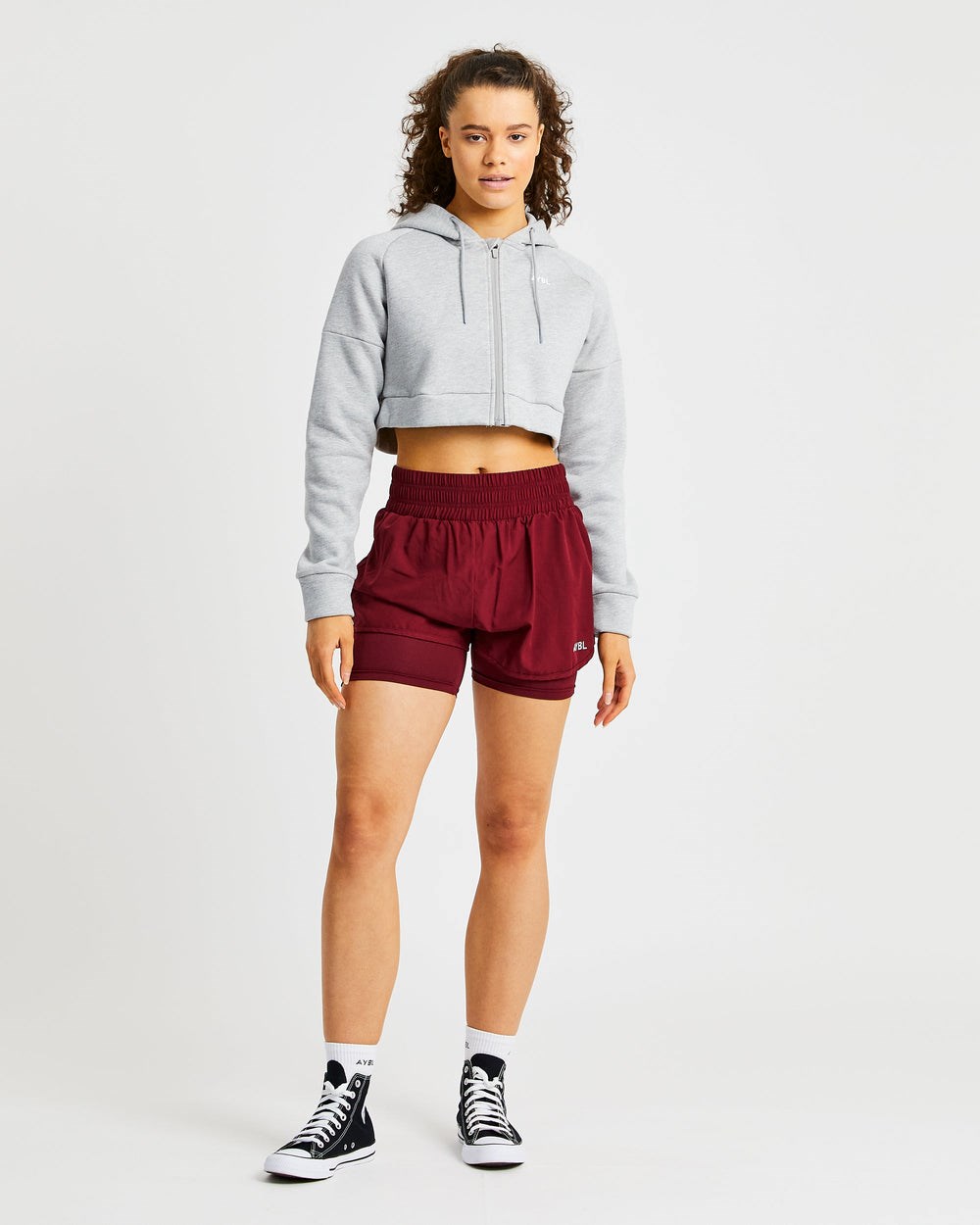 AYBL Beyond Crop Zip Hoodie Grå | 1589-UKHCR