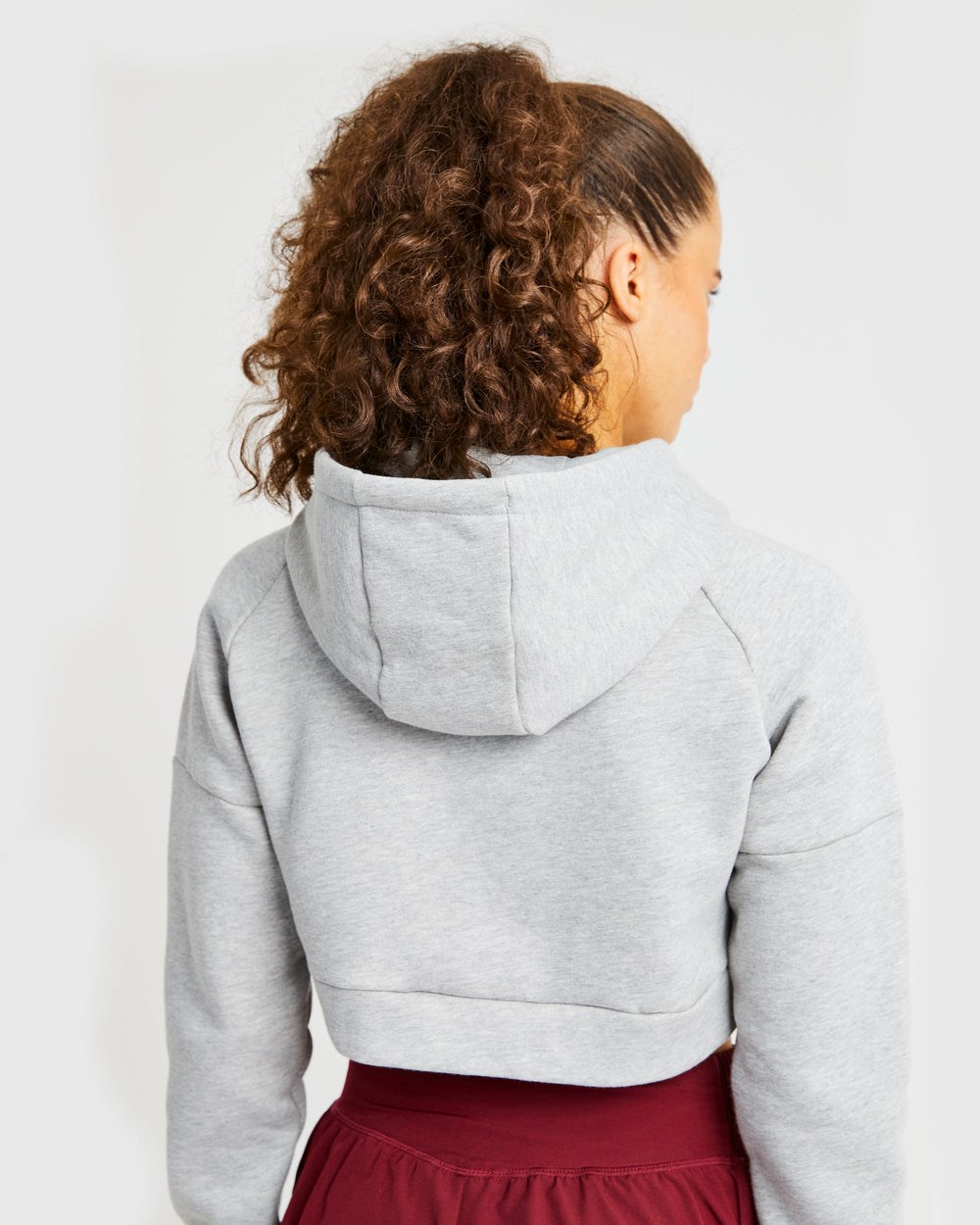 AYBL Beyond Crop Zip Hoodie Grå | 1589-UKHCR