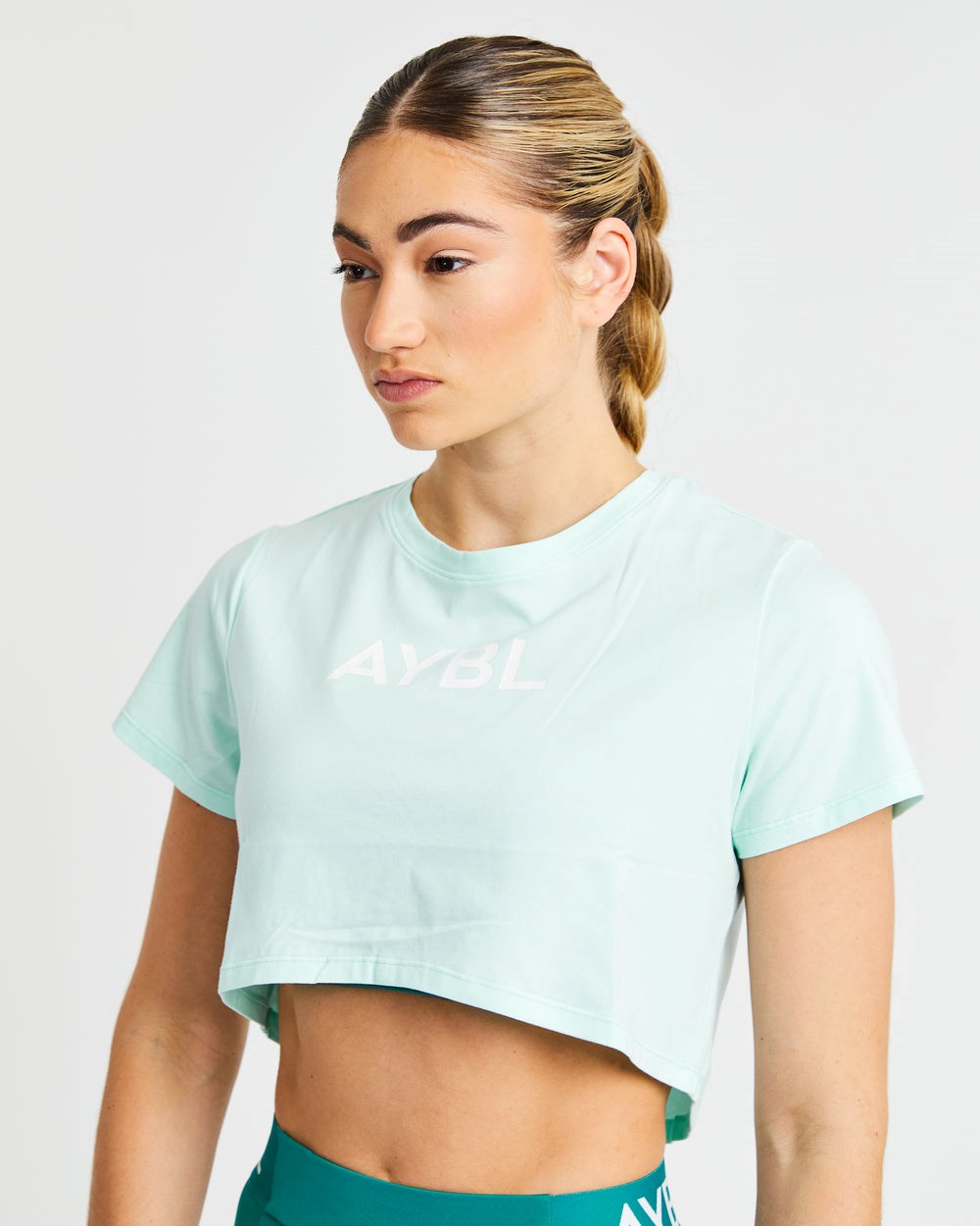 AYBL Crop T Shirt Mintgröna Gröna | 2531-JEYTC