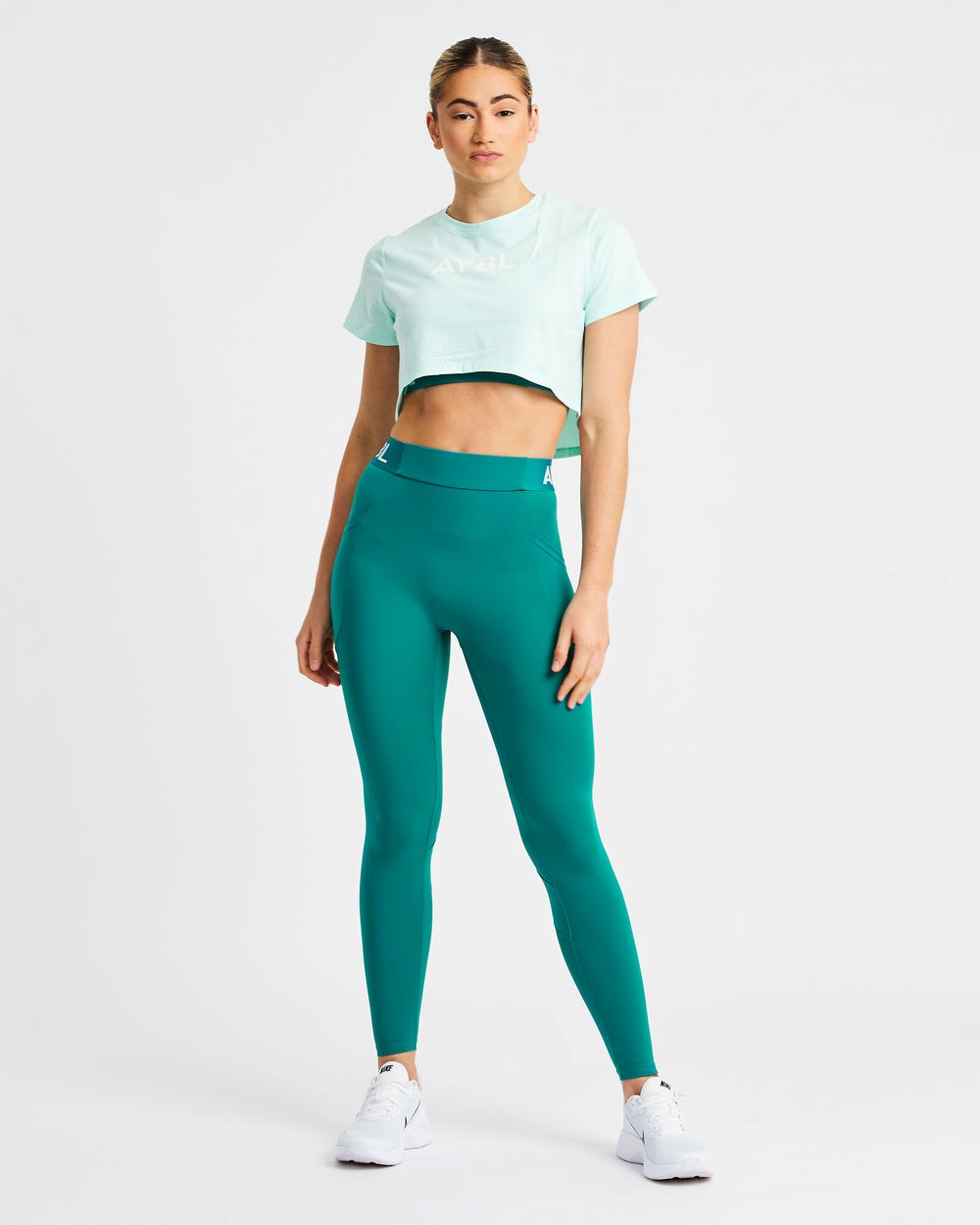 AYBL Crop T Shirt Mintgröna Gröna | 2578-DVRAI