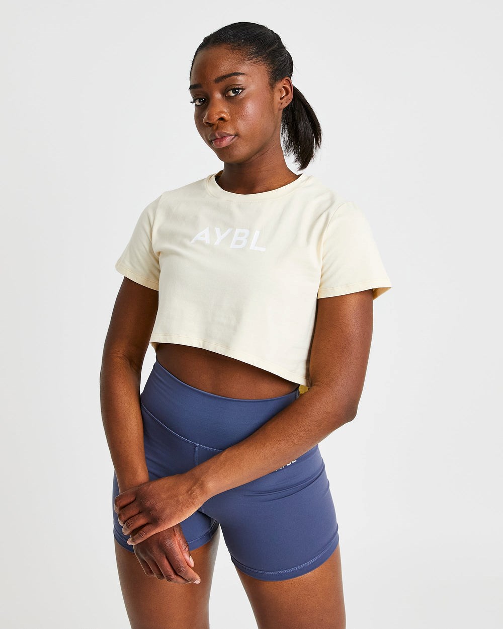 AYBL Crop T Shirt Nude | 1854-YRKJP