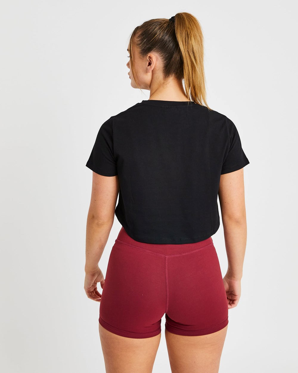 AYBL Crop T Shirt Svarta | 1726-CGLMQ