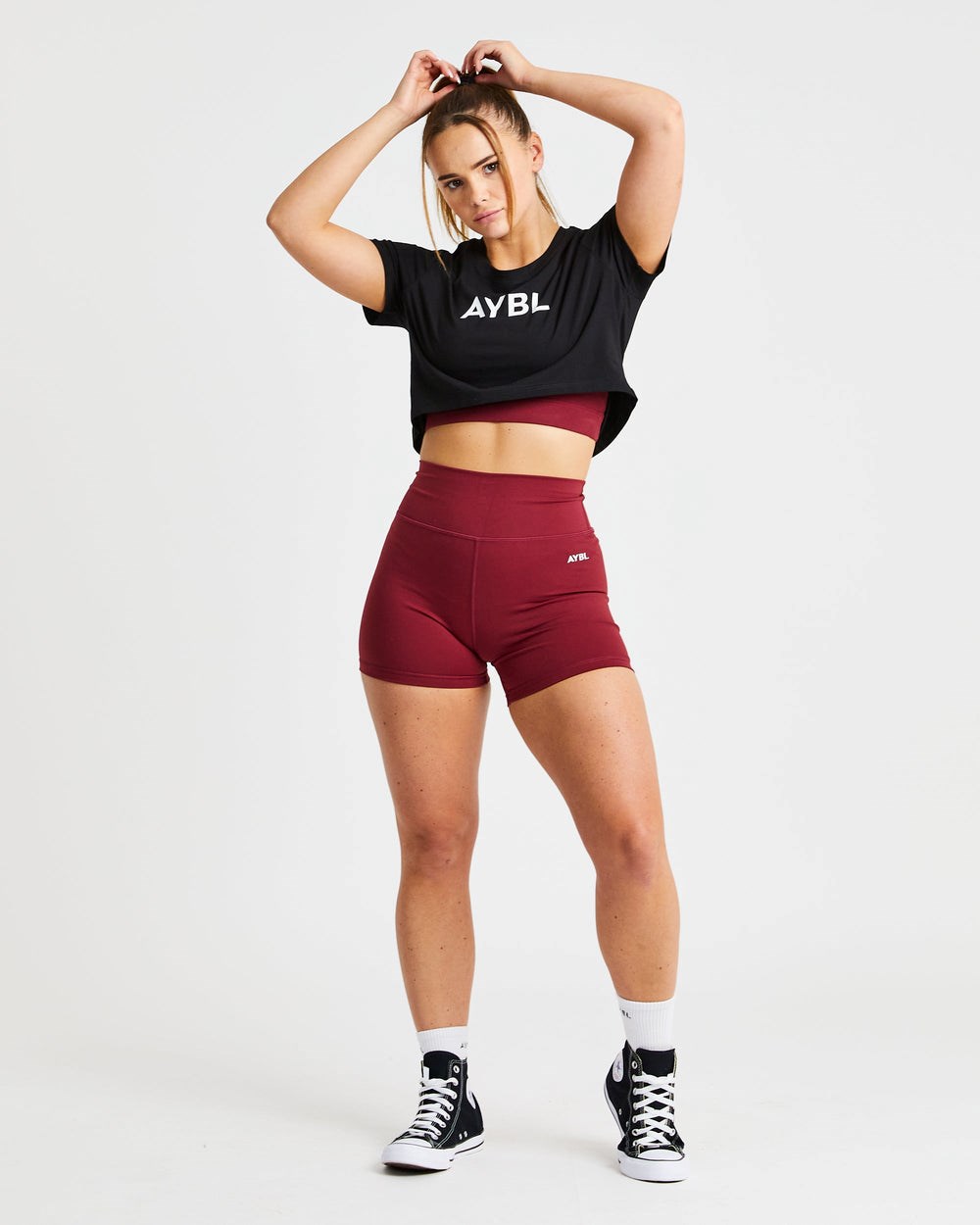 AYBL Crop T Shirt Svarta | 1726-CGLMQ