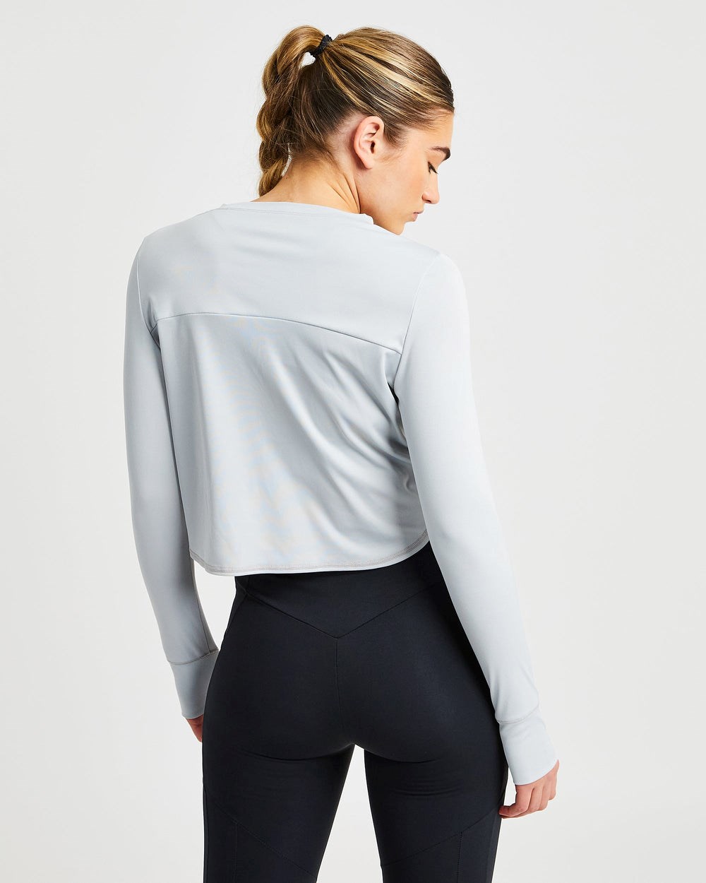 AYBL Define Long Sleeve Crop T Grå | 7285-XMWDG