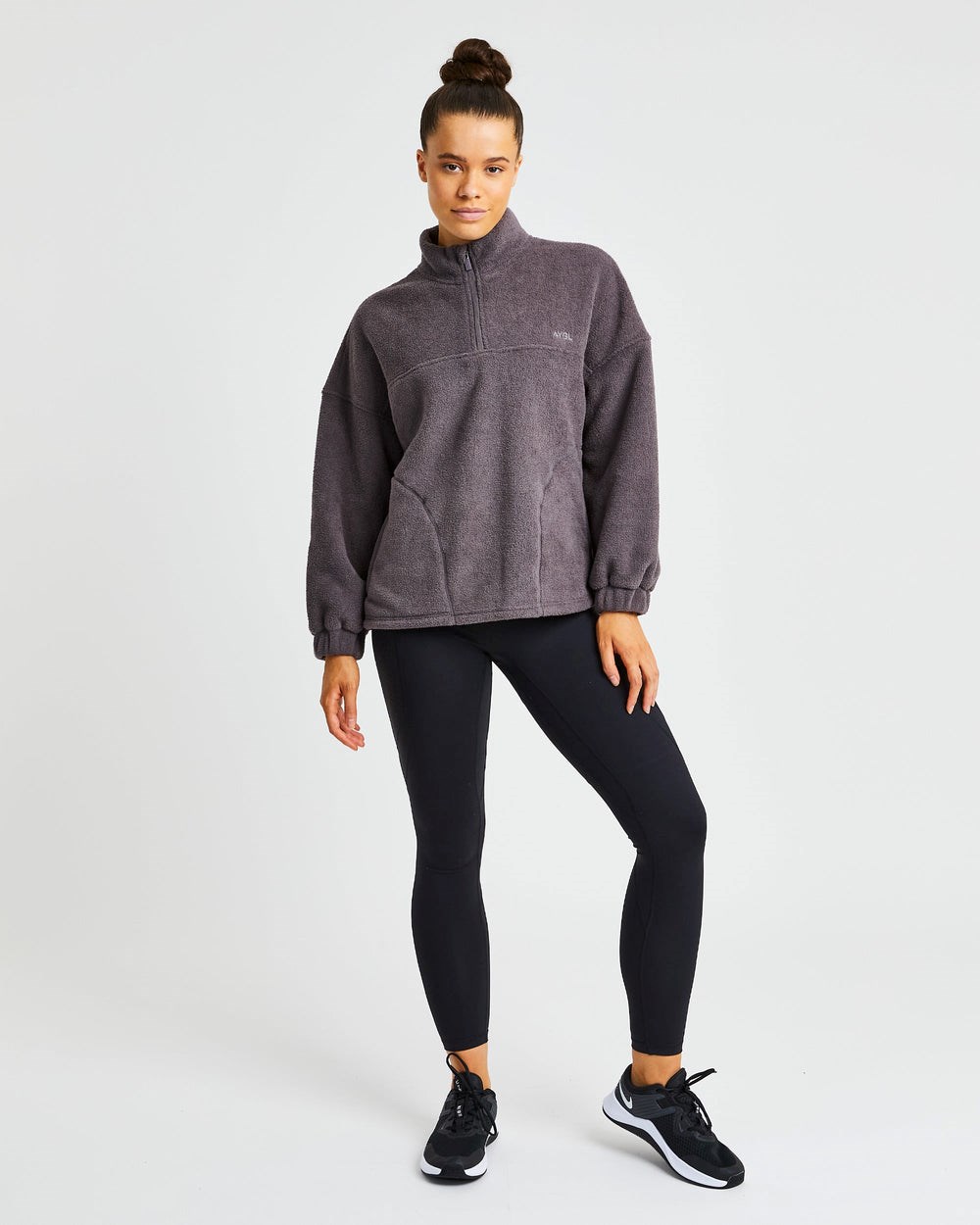 AYBL Effortless Oversized Fleece Charcoal | 7035-PSDUO