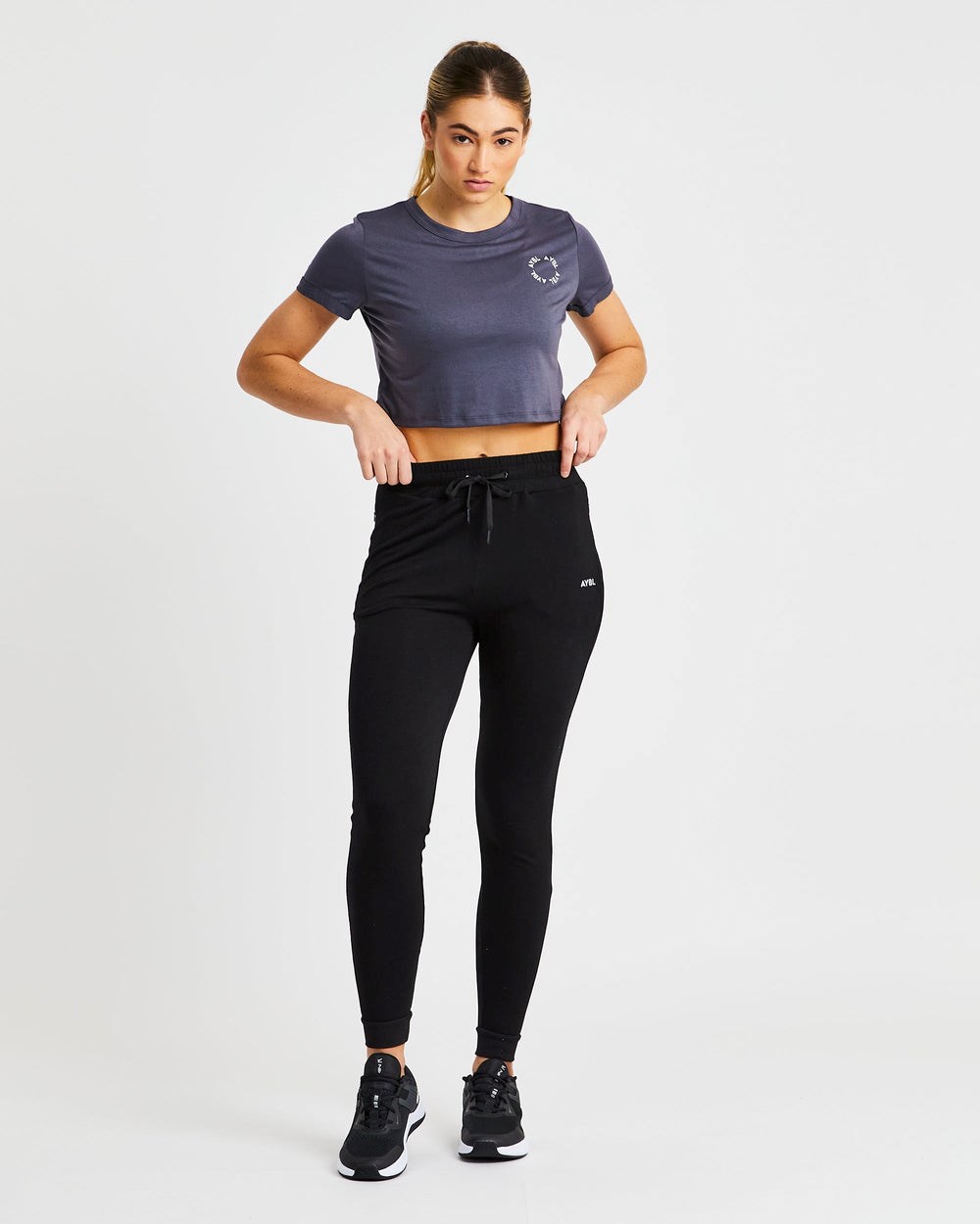 AYBL Element Crop Top Charcoal | 2187-QCMWN