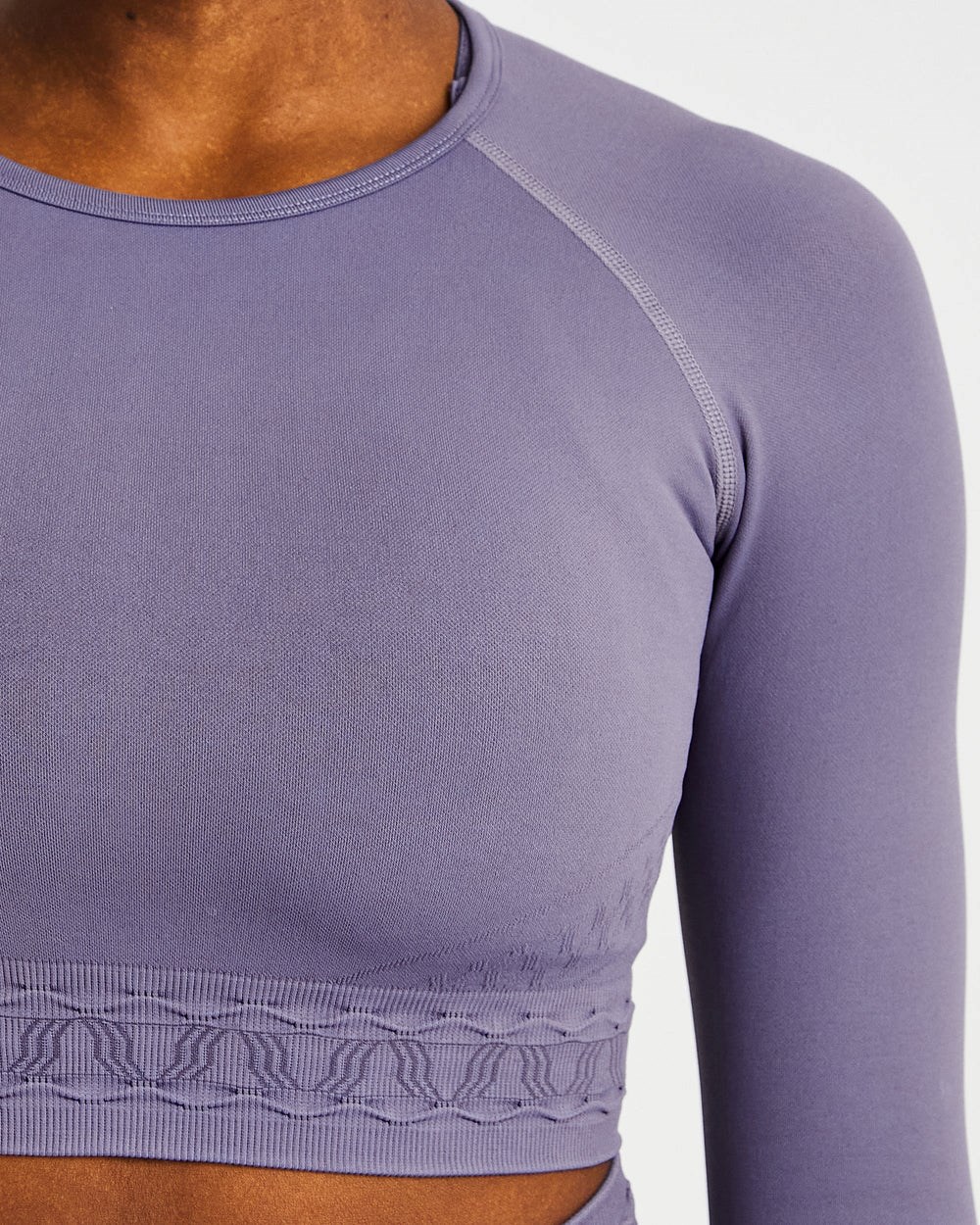 AYBL Elevate Seamless Long Sleeve Crop Top Lila | 4896-GJHEO